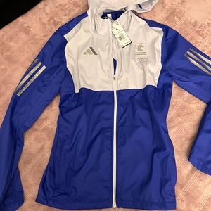Adidas Women's Blue and Gray Ski Jacket